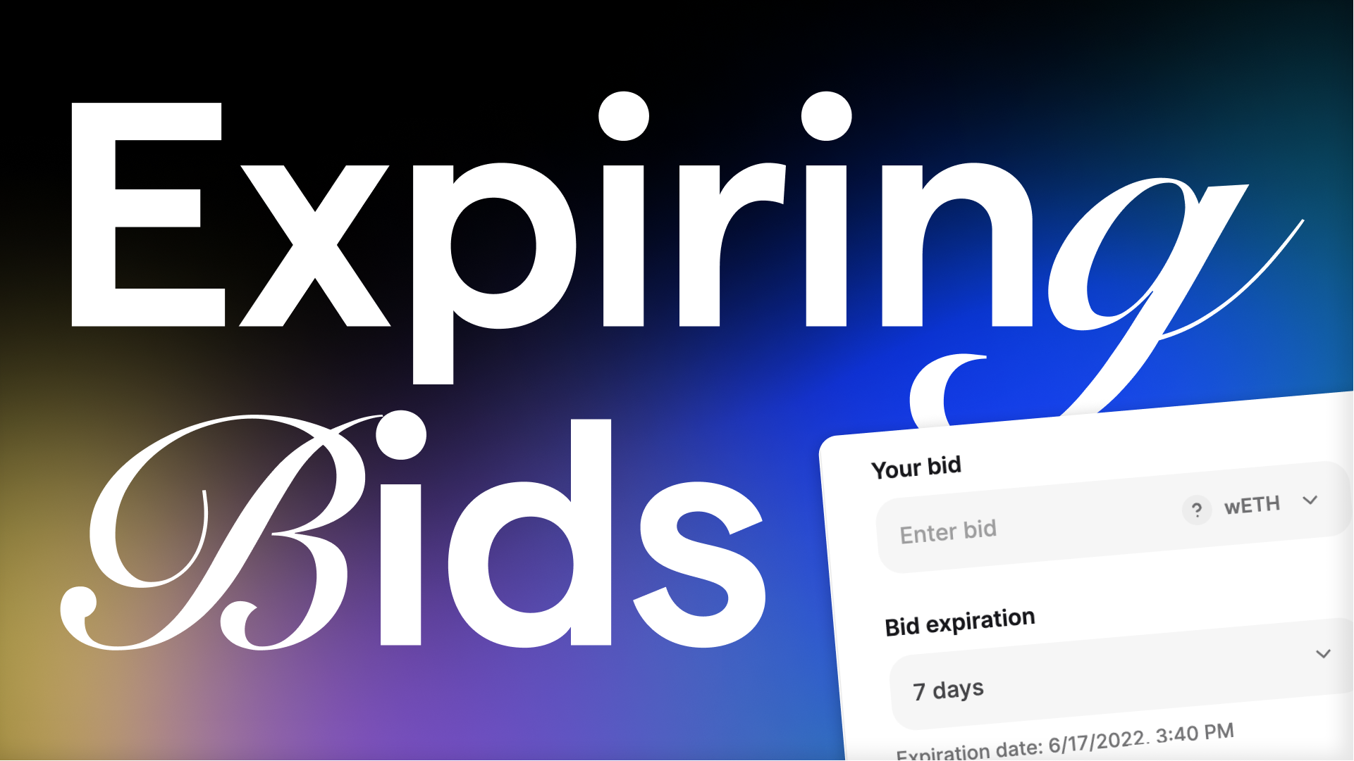 Introducing Expiring Bids: Simple Tool for Safer NFT Plays